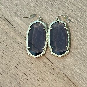 Kendra Scott Blue and Gold Drop Earrings